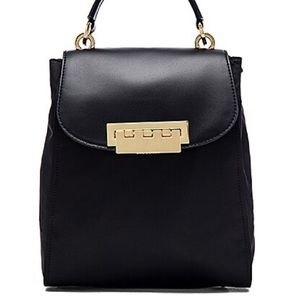 NWOT Zac Posen black leather backpack